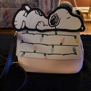 Peanuts Snoopy Festive Crossbody Bag in Pink and White
